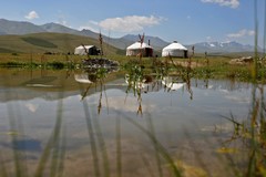 Yurts in Kirgizië
